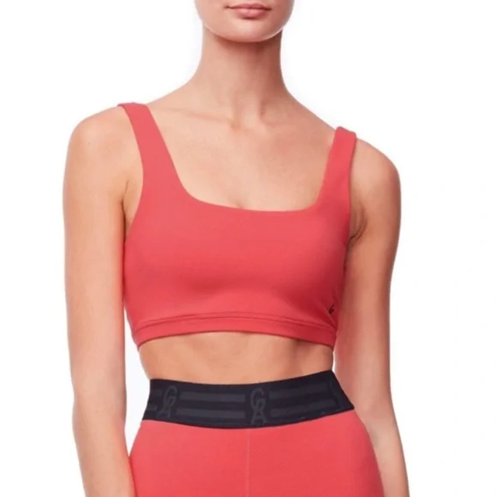 Good American The True Strength Scoop Neck Sports Bra NEW Coral Womens 4, US XL